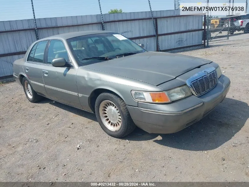 2001 Mercury Grand Marquis Ls VIN: 2MEFM75W01X676938 Lot: 40213432