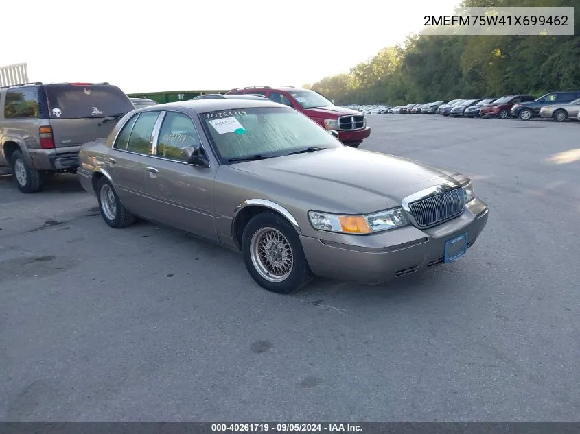 2001 Mercury Grand Marquis Ls VIN: 2MEFM75W41X699462 Lot: 40261719