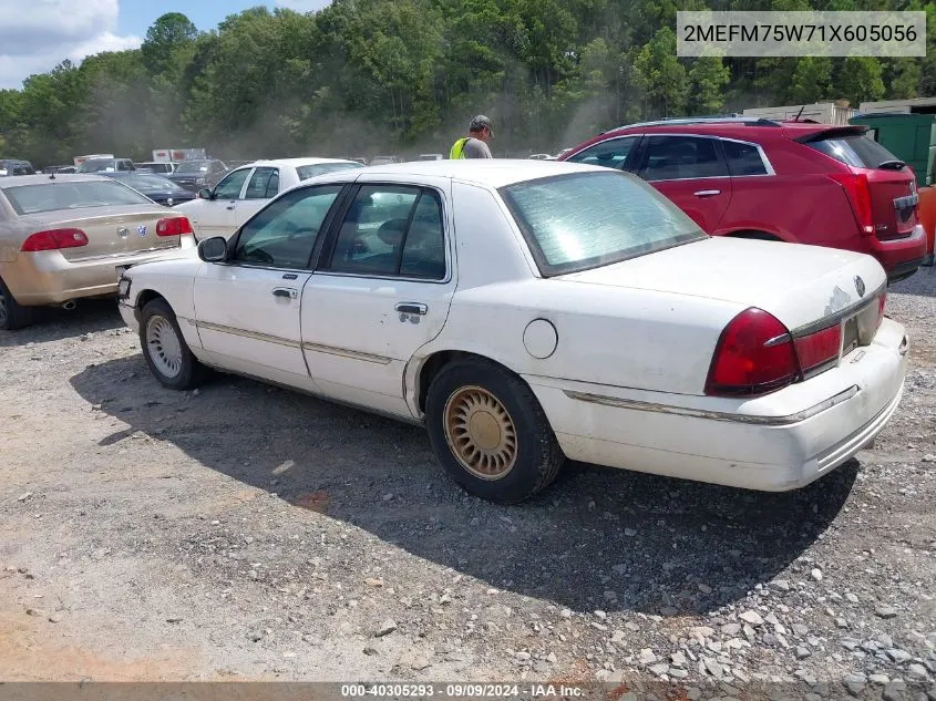 2001 Mercury Grand Marquis Ls VIN: 2MEFM75W71X605056 Lot: 40305293