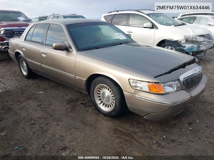 2001 Mercury Grand Marquis Ls VIN: 2MEFM75W01X634446 Lot: 40699085