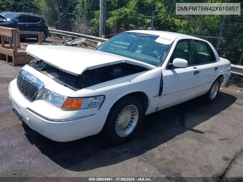 2002 Mercury Grand Marquis Ls VIN: 2MEFM75W42X610457 Lot: 39804961