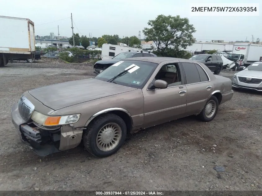 2002 Mercury Grand Marquis Ls VIN: 2MEFM75W72X639354 Lot: 39937944