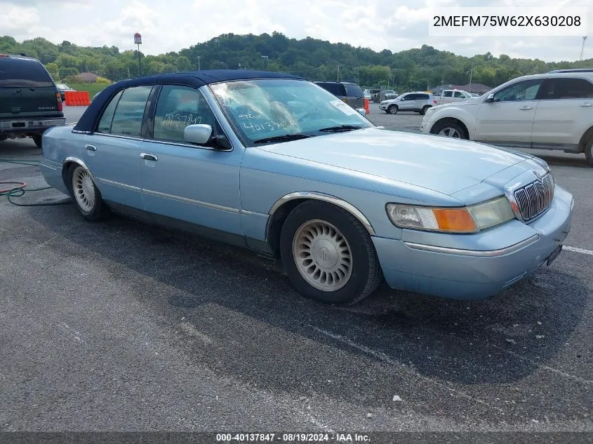 2002 Mercury Grand Marquis Ls VIN: 2MEFM75W62X630208 Lot: 40137847