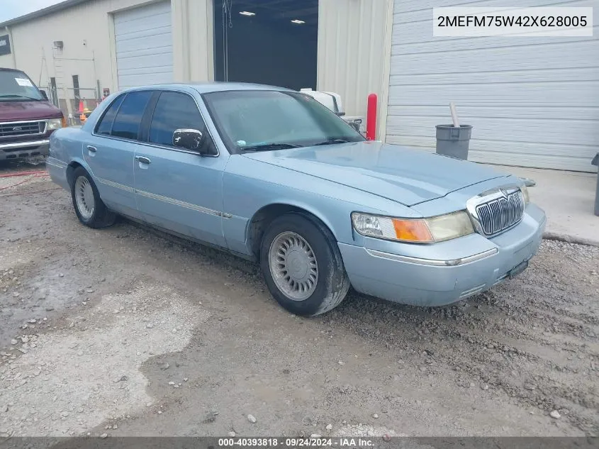 2002 Mercury Grand Marquis Ls VIN: 2MEFM75W42X628005 Lot: 40393818