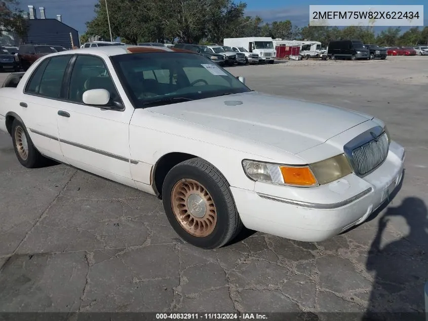 2002 Mercury Grand Marquis Ls VIN: 2MEFM75W82X622434 Lot: 40832911