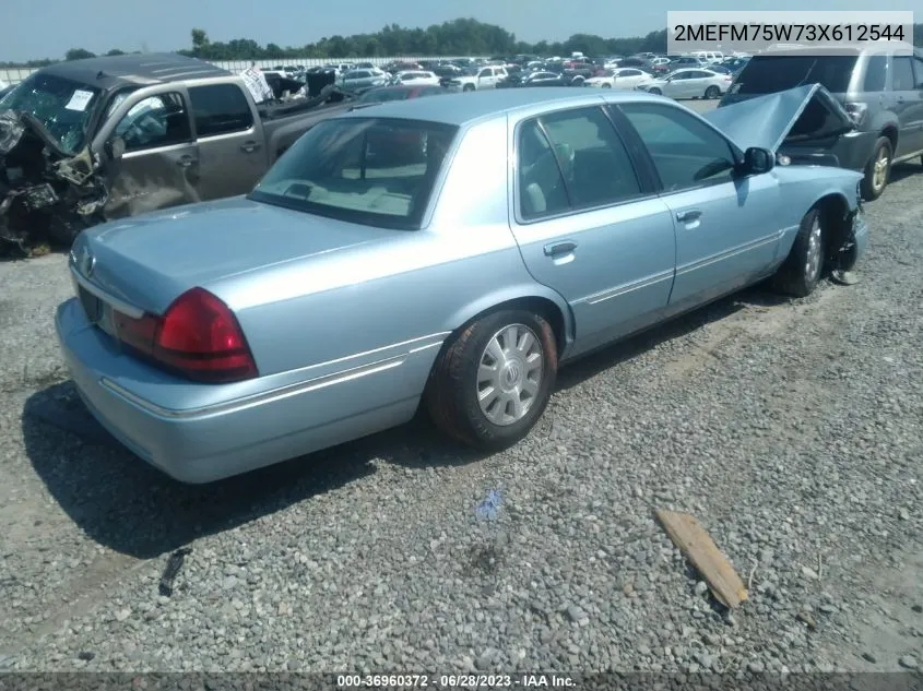 2003 Mercury Grand Marquis Ls Premium/Ls Ultimate VIN: 2MEFM75W73X612544 Lot: 36960372