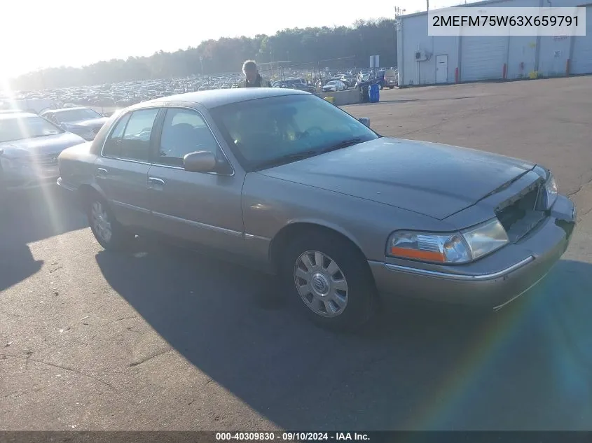 2003 Mercury Grand Marquis Ls VIN: 2MEFM75W63X659791 Lot: 40309830