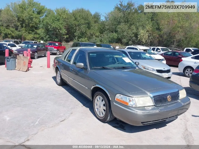 2003 Mercury Grand Marquis Ls VIN: 2MEFM75W33X709949 Lot: 40350448