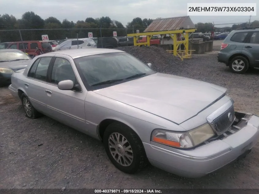 2003 Mercury Grand Marquis Ls VIN: 2MEHM75W73X603304 Lot: 40379871