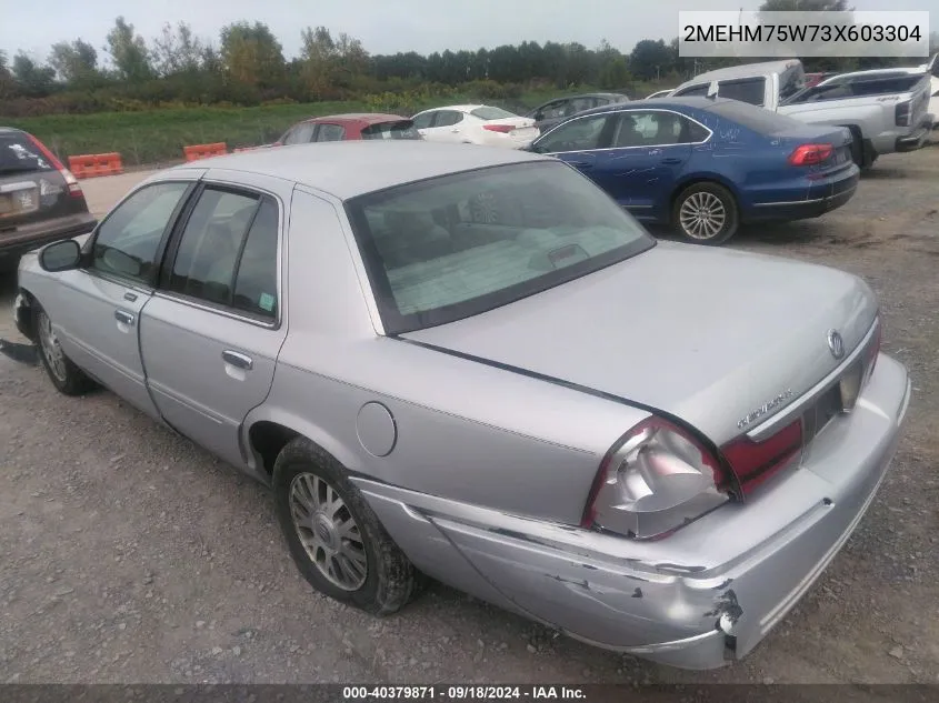 2003 Mercury Grand Marquis Ls VIN: 2MEHM75W73X603304 Lot: 40379871