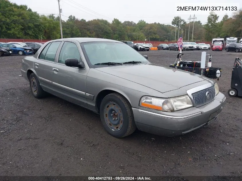 2003 Mercury Grand Marquis Gs VIN: 2MEFM74W13X714133 Lot: 40412753