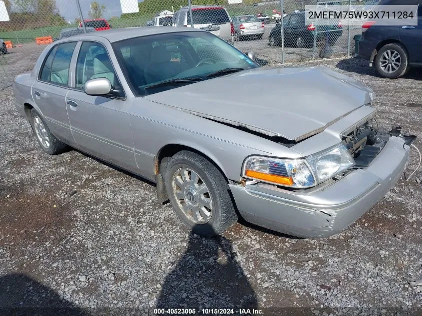 2003 Mercury Grand Marquis Ls VIN: 2MEFM75W93X711284 Lot: 40523005