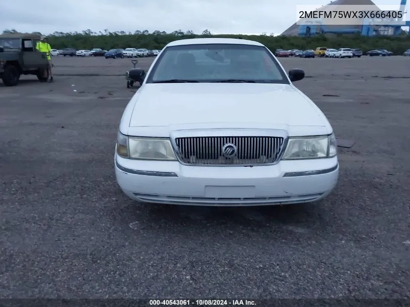 2003 Mercury Grand Marquis Ls VIN: 2MEFM75WX3X666405 Lot: 40543061