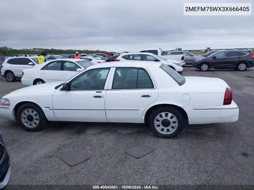 2003 Mercury Grand Marquis Ls VIN: 2MEFM75WX3X666405 Lot: 40543061