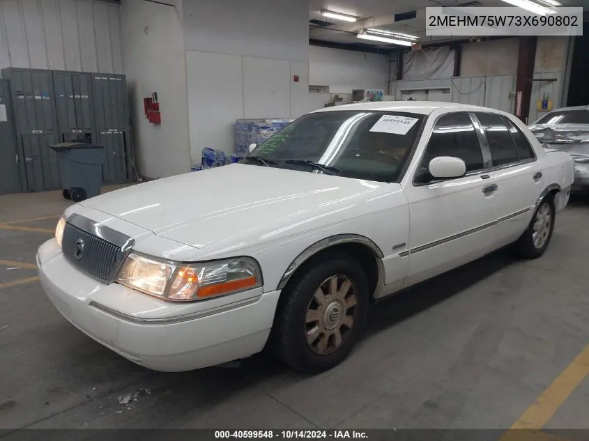 2003 Mercury Grand Marquis Ls VIN: 2MEHM75W73X690802 Lot: 40599548