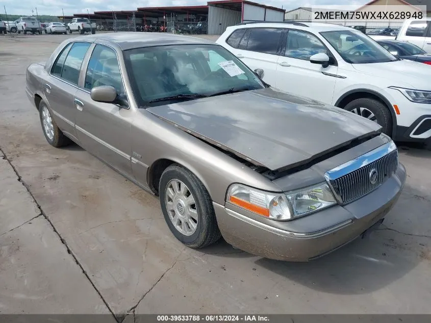 2004 Mercury Grand Marquis Ls VIN: 2MEFM75WX4X628948 Lot: 39533788