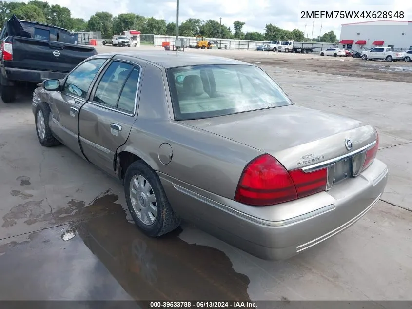 2004 Mercury Grand Marquis Ls VIN: 2MEFM75WX4X628948 Lot: 39533788