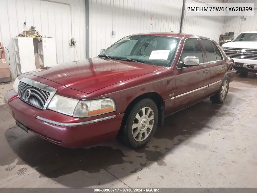 2004 Mercury Grand Marquis Ls VIN: 2MEHM75W64X620399 Lot: 39965717