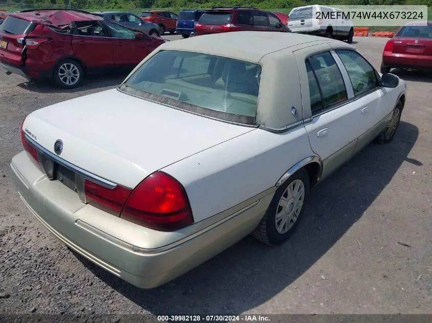 2004 Mercury Grand Marquis Gs VIN: 2MEFM74W44X673224 Lot: 39982128