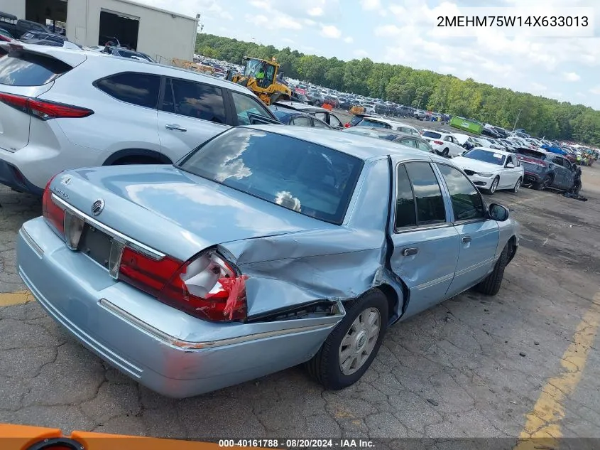 2004 Mercury Grand Marquis Ls VIN: 2MEHM75W14X633013 Lot: 40161788