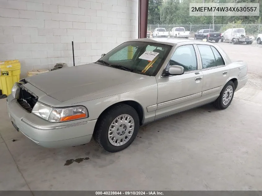 2004 Mercury Grand Marquis Gs VIN: 2MEFM74W34X630557 Lot: 40239844