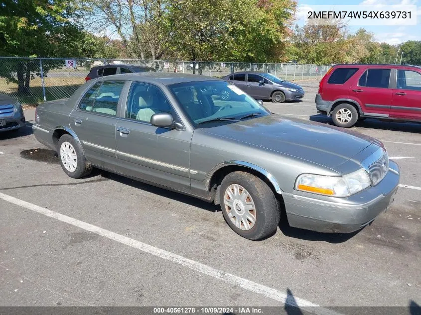 2004 Mercury Grand Marquis Gs VIN: 2MEFM74W54X639731 Lot: 40561278