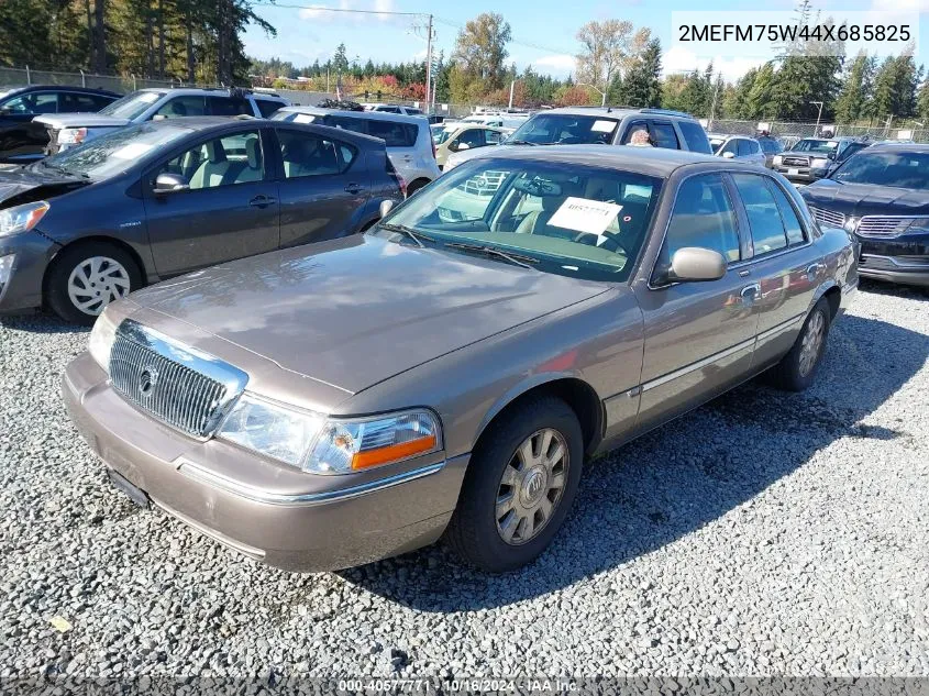 2004 Mercury Grand Marquis Ls VIN: 2MEFM75W44X685825 Lot: 40577771