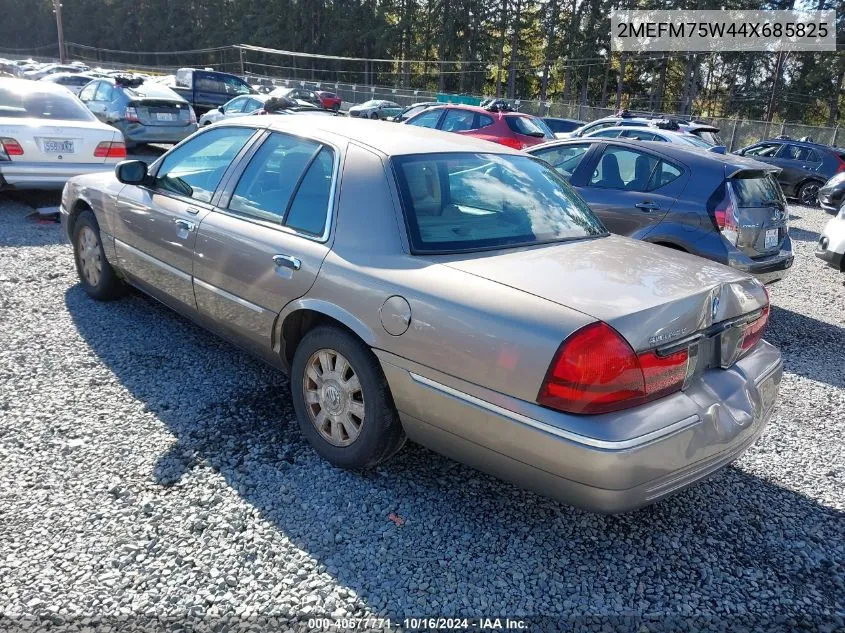 2004 Mercury Grand Marquis Ls VIN: 2MEFM75W44X685825 Lot: 40577771