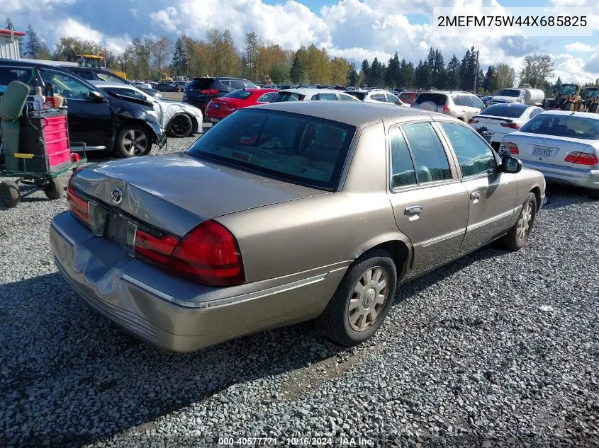 2004 Mercury Grand Marquis Ls VIN: 2MEFM75W44X685825 Lot: 40577771