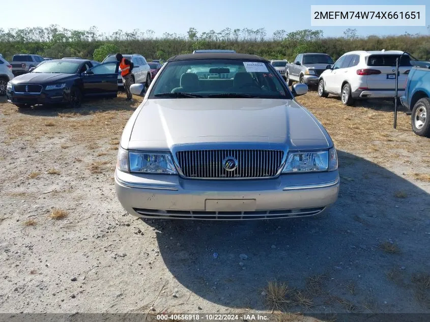 2004 Mercury Grand Marquis Gs VIN: 2MEFM74W74X661651 Lot: 40656918