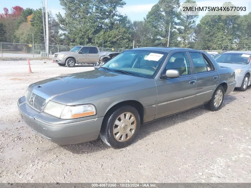 2004 Mercury Grand Marquis Ls VIN: 2MEHM75W34X677093 Lot: 40673360