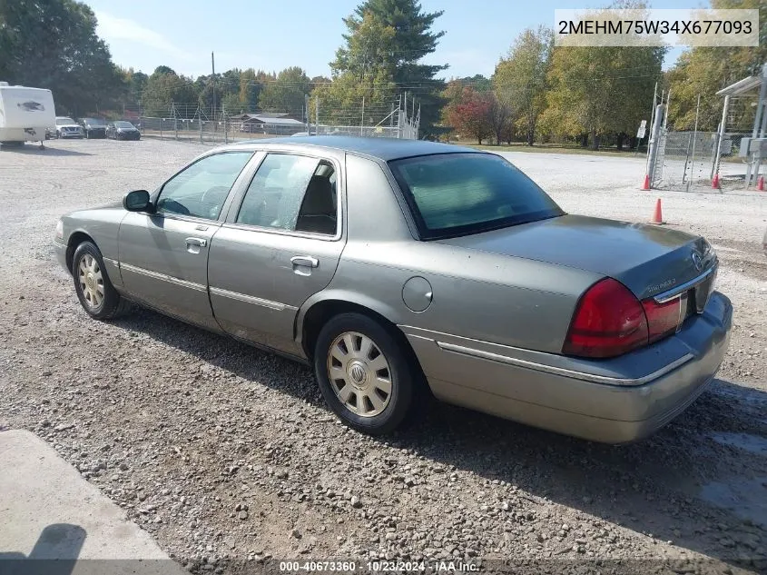 2004 Mercury Grand Marquis Ls VIN: 2MEHM75W34X677093 Lot: 40673360