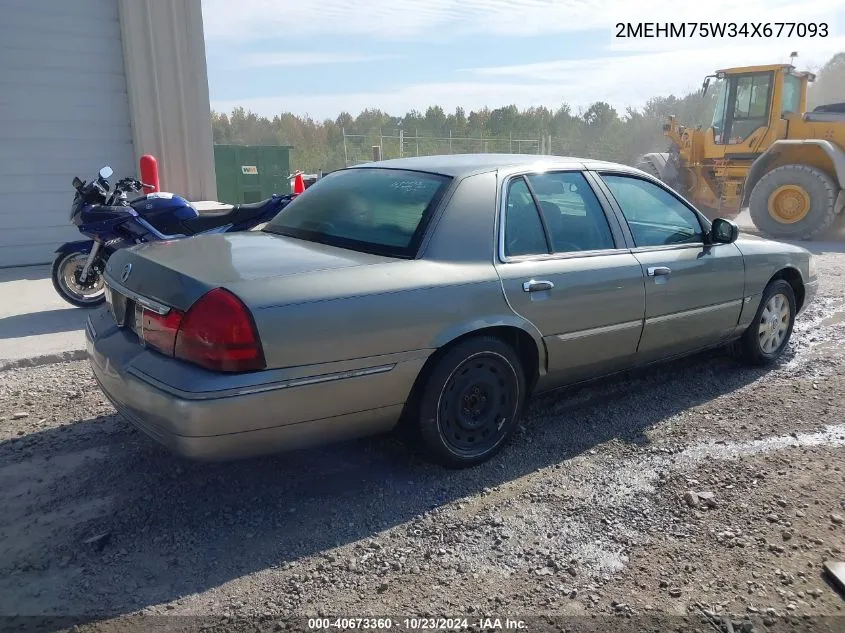 2004 Mercury Grand Marquis Ls VIN: 2MEHM75W34X677093 Lot: 40673360