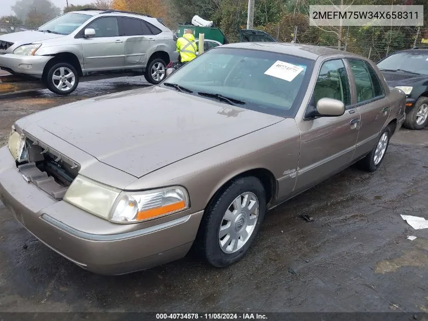 2004 Mercury Grand Marquis Ls/Ls Premium VIN: 2MEFM75W34X658311 Lot: 40734578