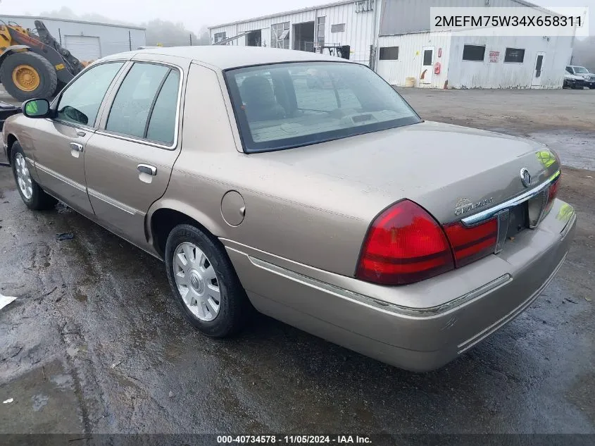 2004 Mercury Grand Marquis Ls/Ls Premium VIN: 2MEFM75W34X658311 Lot: 40734578