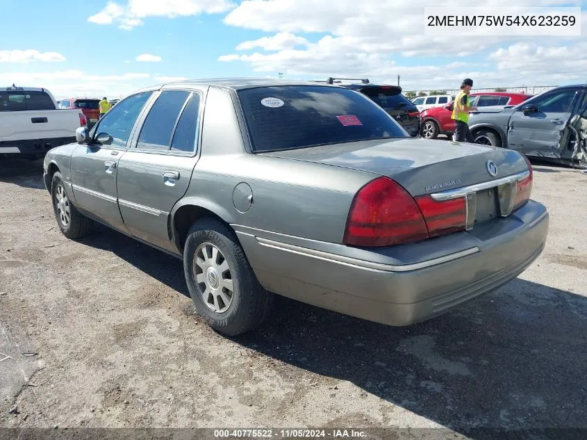 2004 Mercury Grand Marquis Ls/Ls Premium VIN: 2MEHM75W54X623259 Lot: 40775522