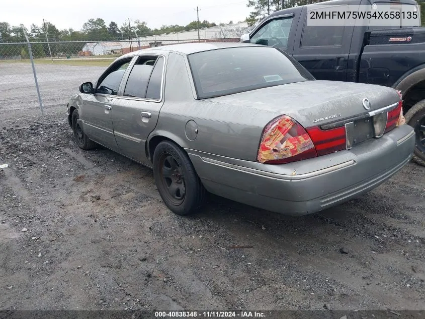 2004 Mercury Grand Marquis Ls/Ls Premium VIN: 2MHFM75W54X658135 Lot: 40838348