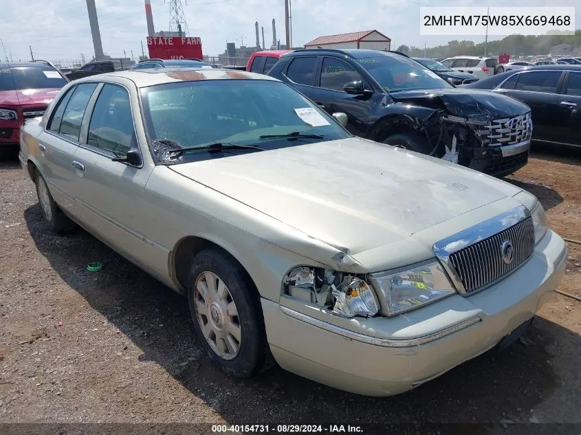 2005 Mercury Grand Marquis Ls/Lse VIN: 2MHFM75W85X669468 Lot: 40154731