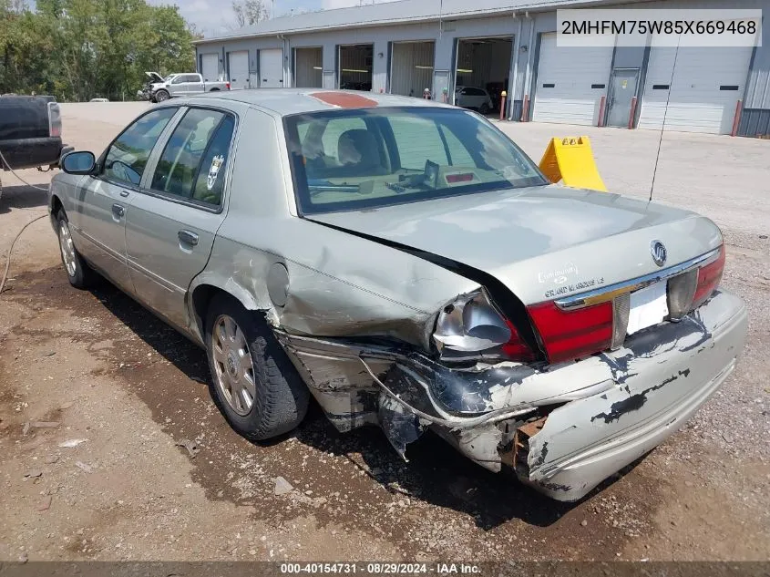 2005 Mercury Grand Marquis Ls/Lse VIN: 2MHFM75W85X669468 Lot: 40154731