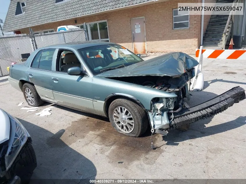 2005 Mercury Grand Marquis Ls/Lse VIN: 2MHHM75WX5X659047 Lot: 40339271