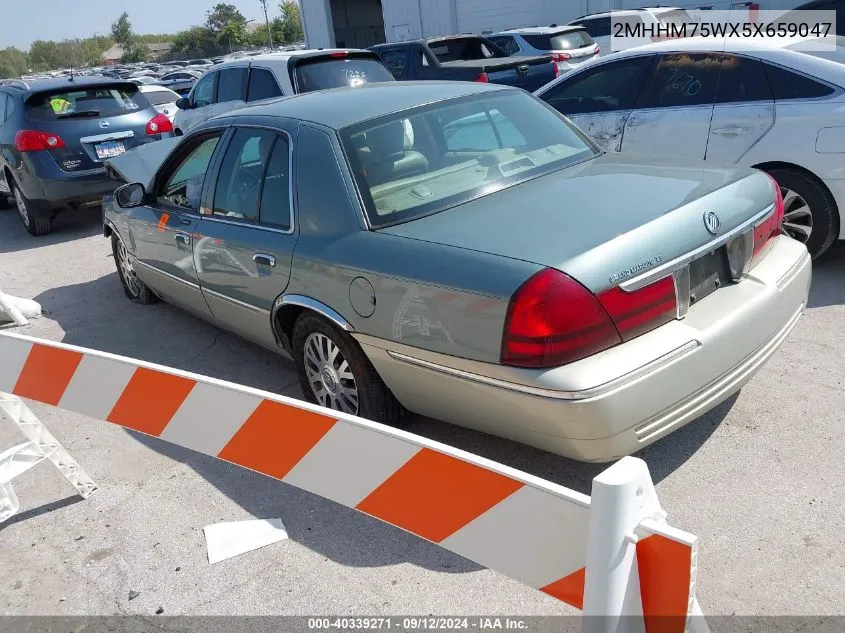 2005 Mercury Grand Marquis Ls/Lse VIN: 2MHHM75WX5X659047 Lot: 40339271