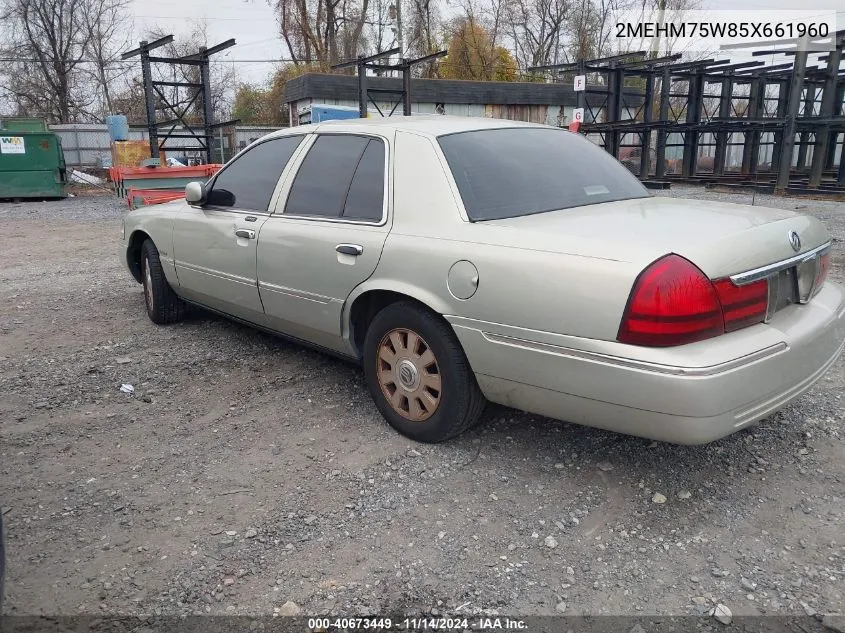 2MEHM75W85X661960 2005 Mercury Grand Marquis Ls/Lse