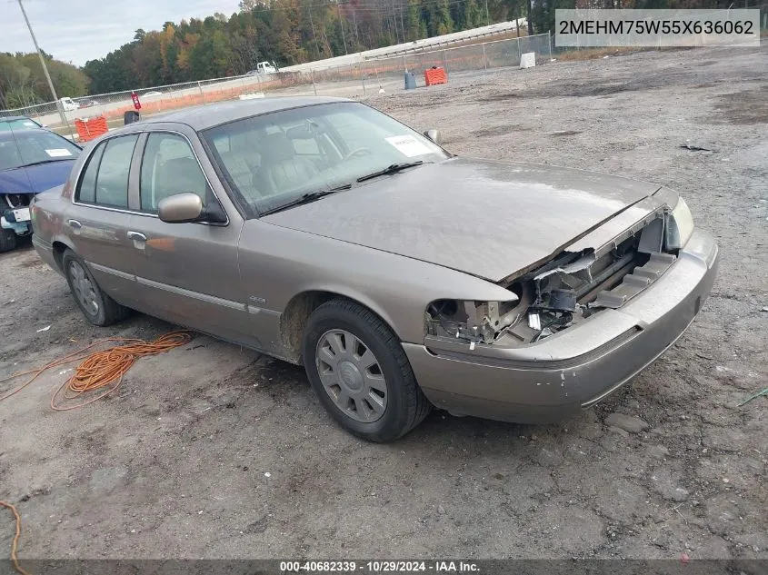 2005 Mercury Grand Marquis Ls/Lse VIN: 2MEHM75W55X636062 Lot: 40682339