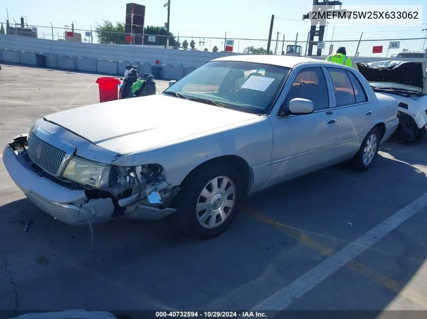 2005 Mercury Grand Marquis Ls/Lse VIN: 2MEFM75W25X633062 Lot: 40732594