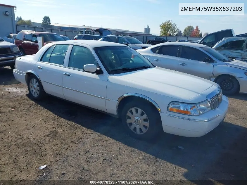 2MEFM75W35X637203 2005 Mercury Grand Marquis Ls/Lse