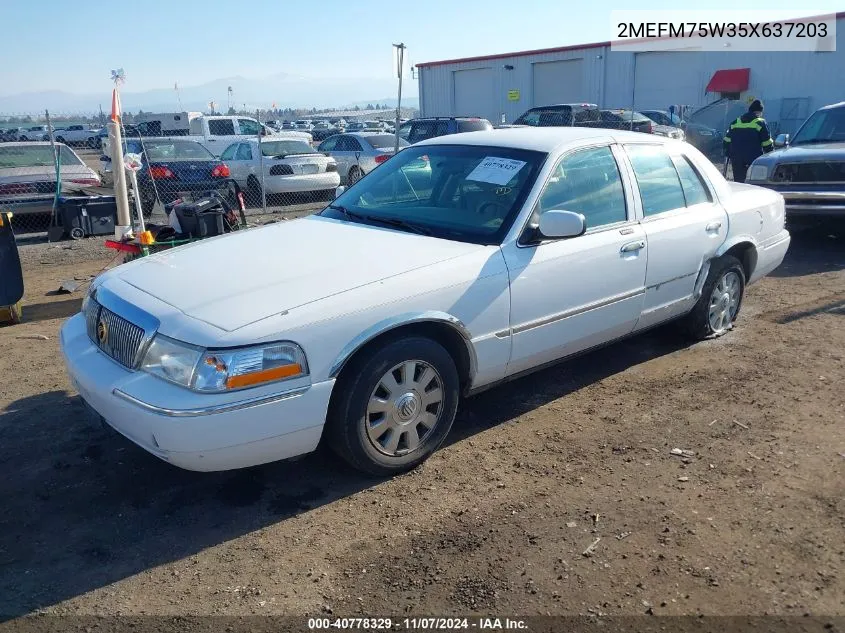 2MEFM75W35X637203 2005 Mercury Grand Marquis Ls/Lse