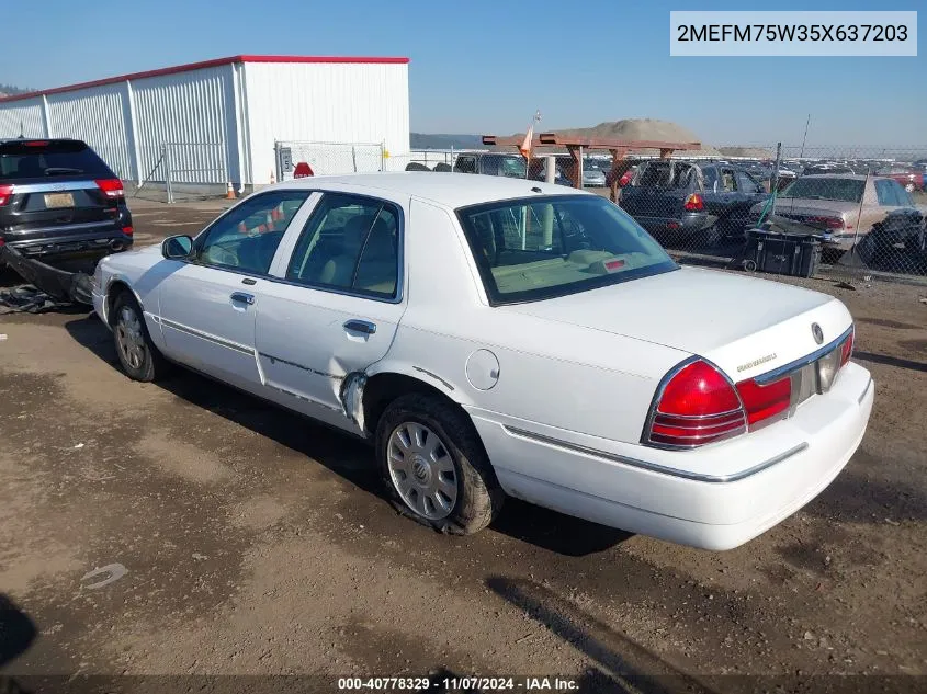 2MEFM75W35X637203 2005 Mercury Grand Marquis Ls/Lse