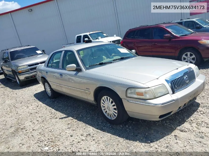 2006 Mercury Grand Marquis Ls VIN: 2MEHM75V36X634173 Lot: 40116485