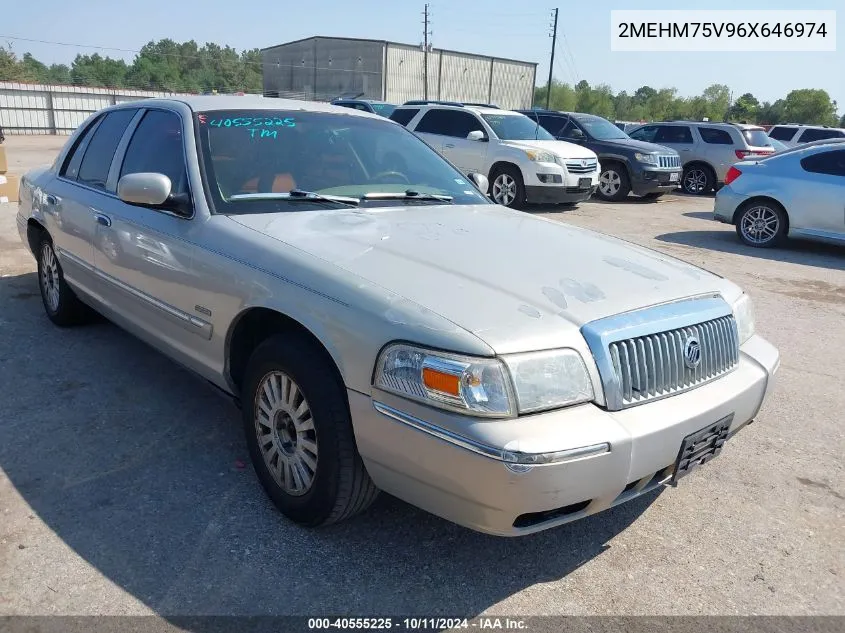 2006 Mercury Grand Marquis Ls VIN: 2MEHM75V96X646974 Lot: 40555225