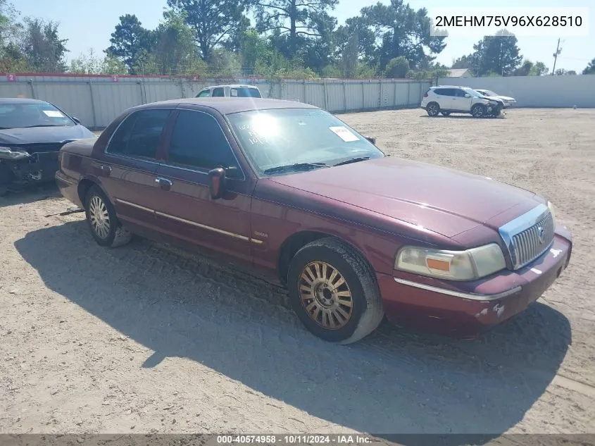 2006 Mercury Grand Marquis Ls VIN: 2MEHM75V96X628510 Lot: 40574958